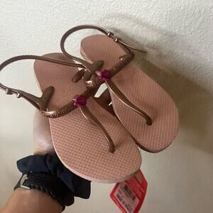 Havaianas Slim Flip Flop 3-4 Youth / 33-34 Ballet Rose NEW Comfort Beach Sandal